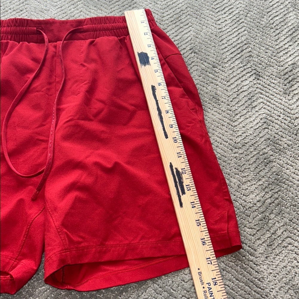 Lululemon Men’s Red Athletic Shorts Size Small Men's Red Casual Shorts - Picture 10 of 11